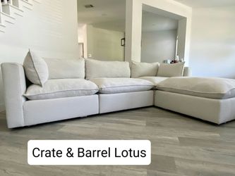 Crate & Barrel Lotus Cloud Couch Modular Sectional Sofa