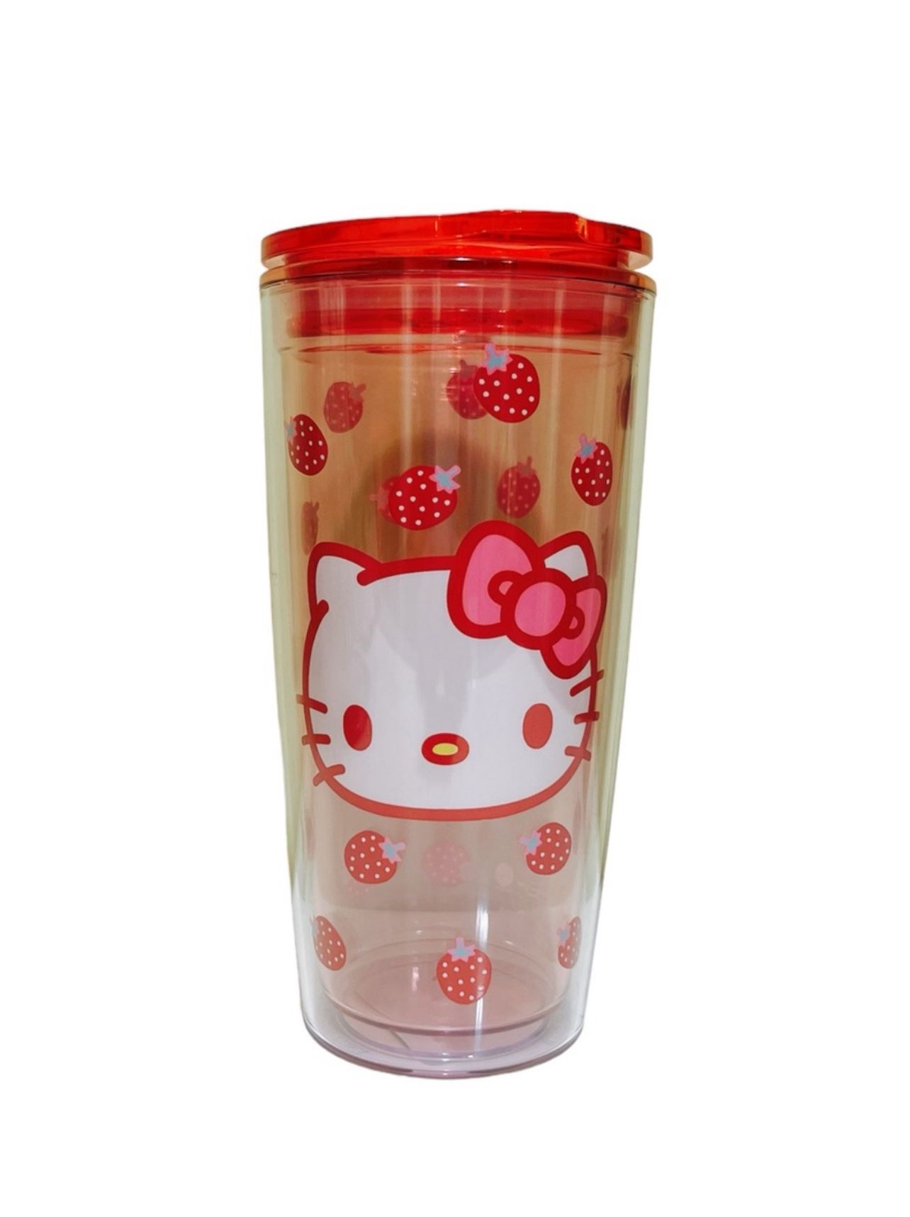Hello Kitty Strawberry Tumbler Drinking Bottle Kids Teen