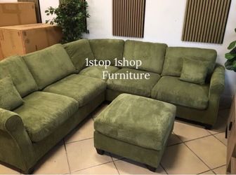 New 4-Pc Corduroy Sectional Sofa Sets