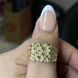 10k Gold Nugget Ring 