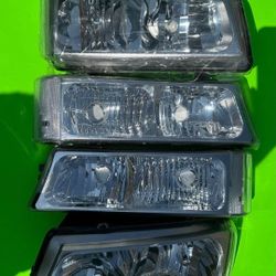 03-06 Chevy Silverado/Avalanche Headlights Faros Calaveras Micas Luces 