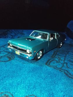 Chevy Nova SS Diecast Model Car Teal