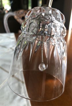 Crystal glass dinner bell