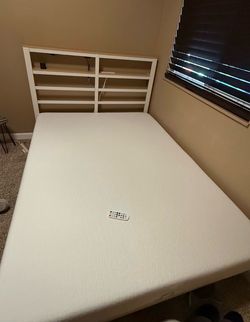 Full size bed frame and mattress