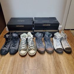 Five  Converse Chuck Men's 8, Woman's 10, 
