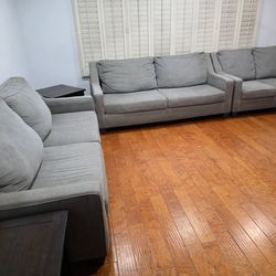 2 Piece Sofa + Loveseat and side tables.