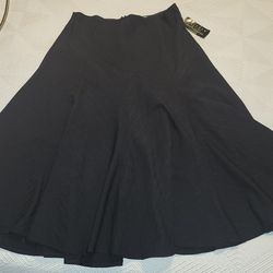 New John Paul Richard Uniform Petite Midi Length Black Skirt, Size 10P