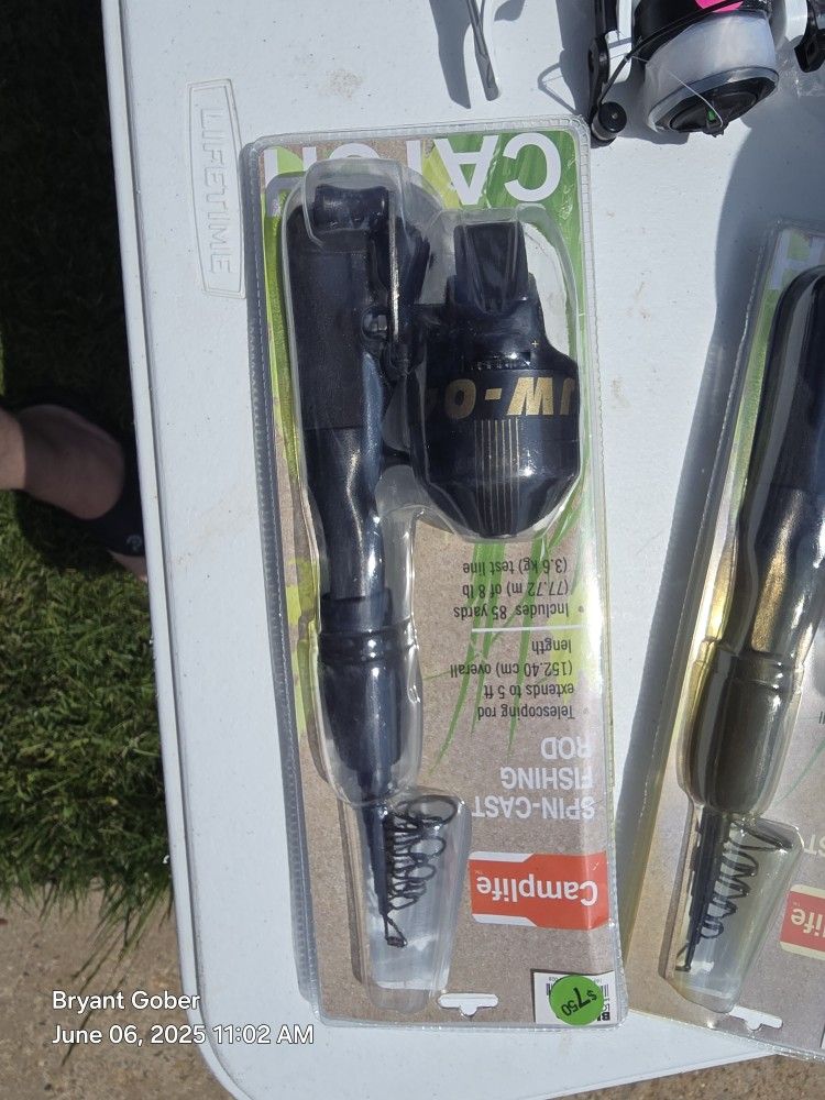 2 Retractable fishing rods