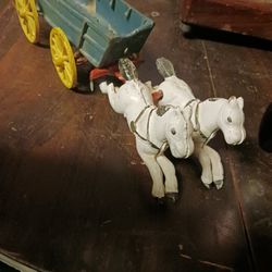 Cast Iron Horse And Wagon 