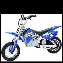 Razor Electric Dirt Bike For Kids 13+, With 250W Motor And Rechargeable 24V Battery System, Pneumatic Tires, And Chain-Driven Motor, Blue