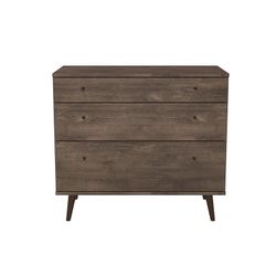 Brand New Midtown Concept 3 Drawer Dresser/ Nightstand, Dark Brown, In Box