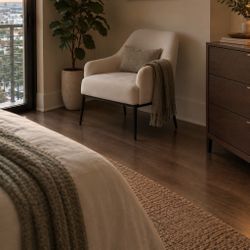 White Velvet Accent Chair