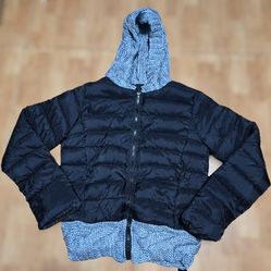 Youth Puffer Coat With Knit Hoodie