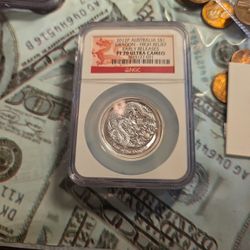 2012 P Australia S$1 Dragon High Relief Early Release Pf 70 Ulgra Cameo