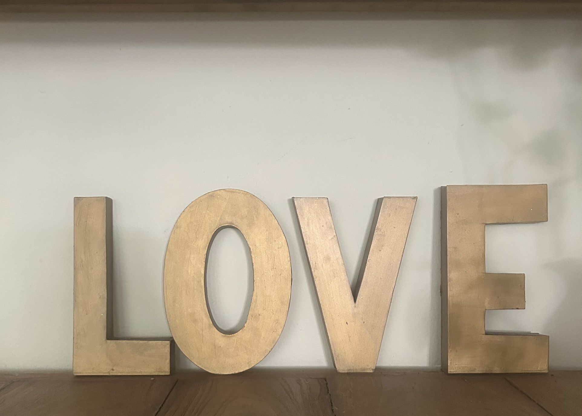 Golden Metallic Love Letters