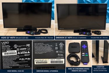32” Vizio & Emerson HDTVs – Multiple Available / Bundle Deal