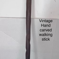 Vintage hand carved walking stick