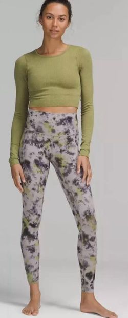 NEW LULULEMON ALIGN High Rise HR Legging Pant Gray Grey Radial Tye Dye 25" 8