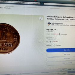 Rare 1961 India 1 New Paisa Coin
