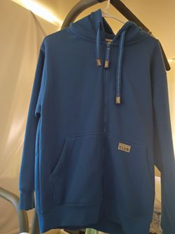 Blue pro club zipper hoodie