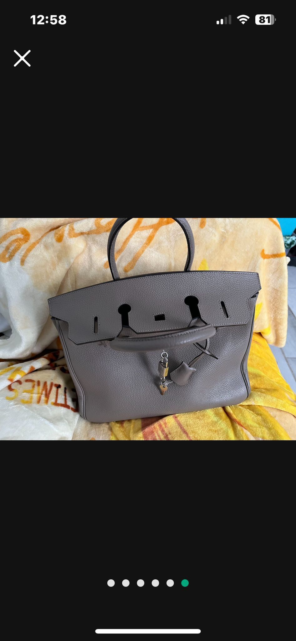 Authentic Hermes Birkin Bag