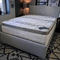 $399.Queen Bed Frame With Mattress And Boxspring Brand New Free Delivery 