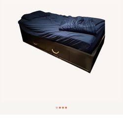 Navy Blue Storage Bed Pottery Barn