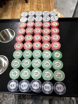 Poker chips and plaques