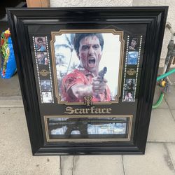 Scarface Glass Framed Poster