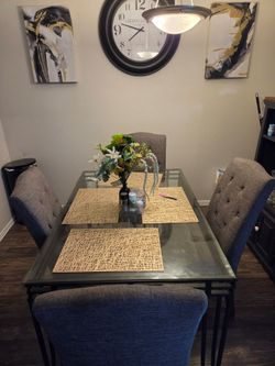 Glass dining tables & chairs