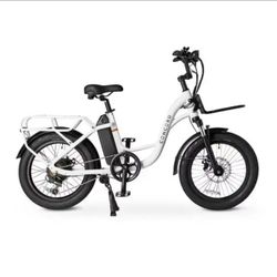 Concord 20" LoadPro Electric Cargo Bike with 20" Wheels, Off-White color, fits riders 4'11" - 6'3"