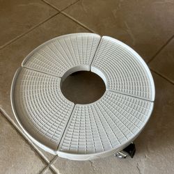 White Plant Stand with Wheels,Adjustable 15inch to 20inch Heavy Duty Plant Caddy 440lbs Capacity, Rolling Plant Stand with Casters