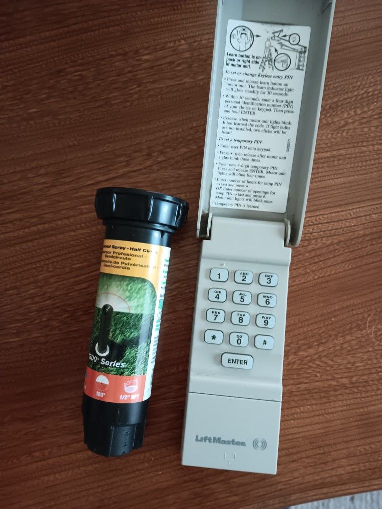 Remote Garage Opener And Springler Head