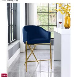 Niko Upholstered Counter Stool with Metal Frame