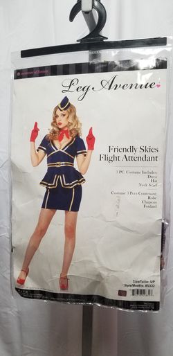Friendly skies flight attendant womens s/p