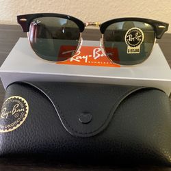 New RayBan Classic Clubmaster Sunglasses With Original RayBan Packaging