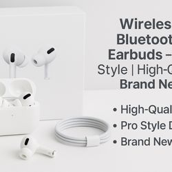 High-Quality AirPods Style Wireless Earbuds – Brand New