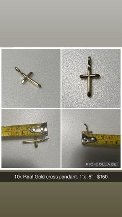 10k REAL GOLD cross pendant