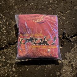 Pink punk sp5der hoodie 