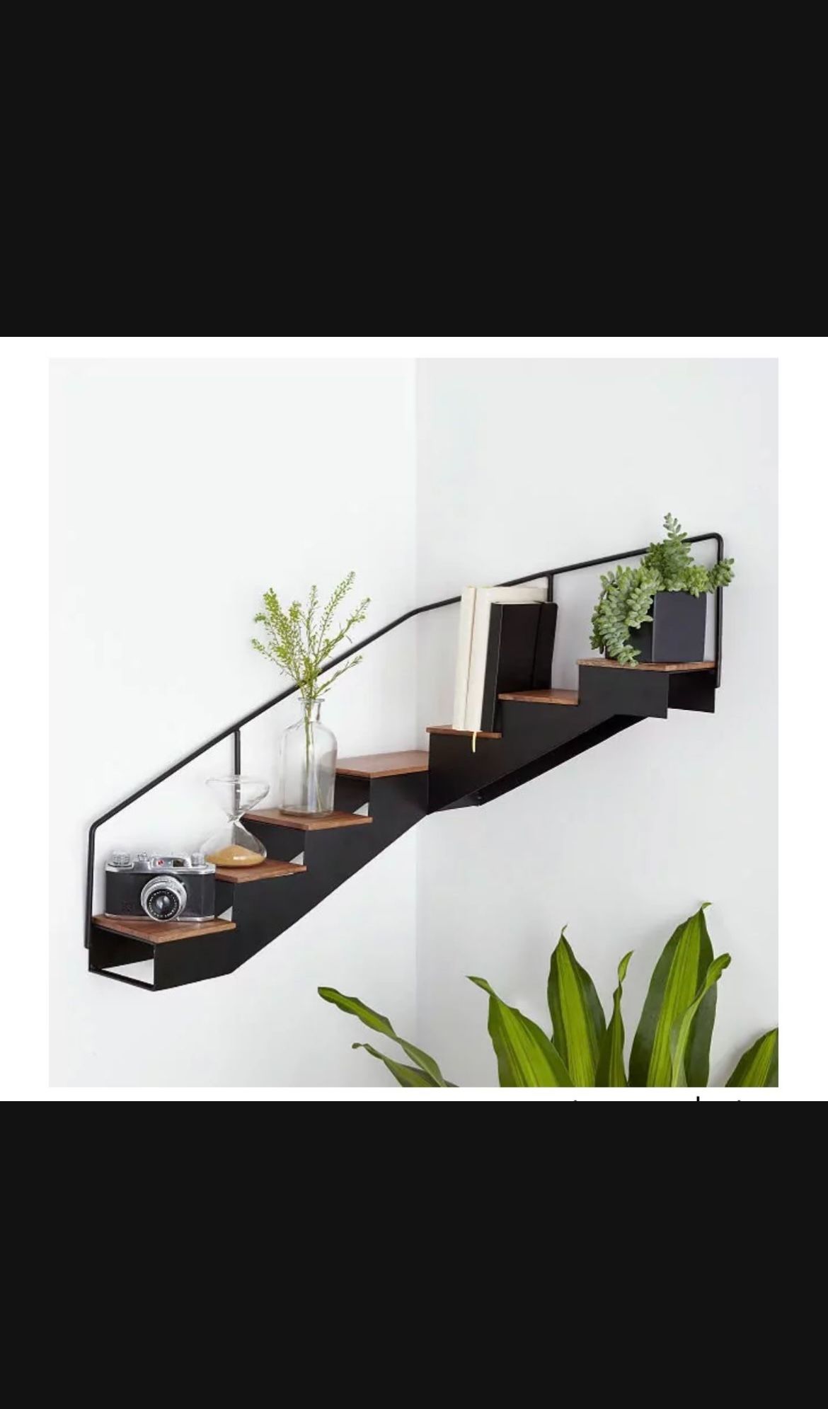 UncommonGoods Staircase Corner Floating Shelf