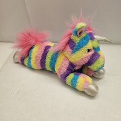 Aurora Rainbow Collection 12" Rainbow Unicorn Bright Plush Toy – Soft Stuffed Animal