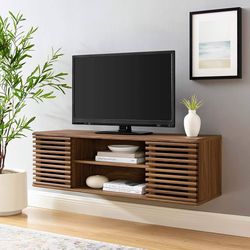 New - Floating Wall-Mount TV Stand Entertainment Center Modern Mid Center