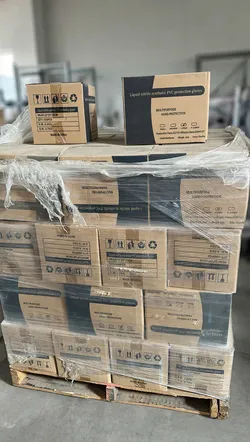 64,000 Disposable Gloves Lot - 64 Cases of 1000, Blue Nitrile/PVC ($299 All)