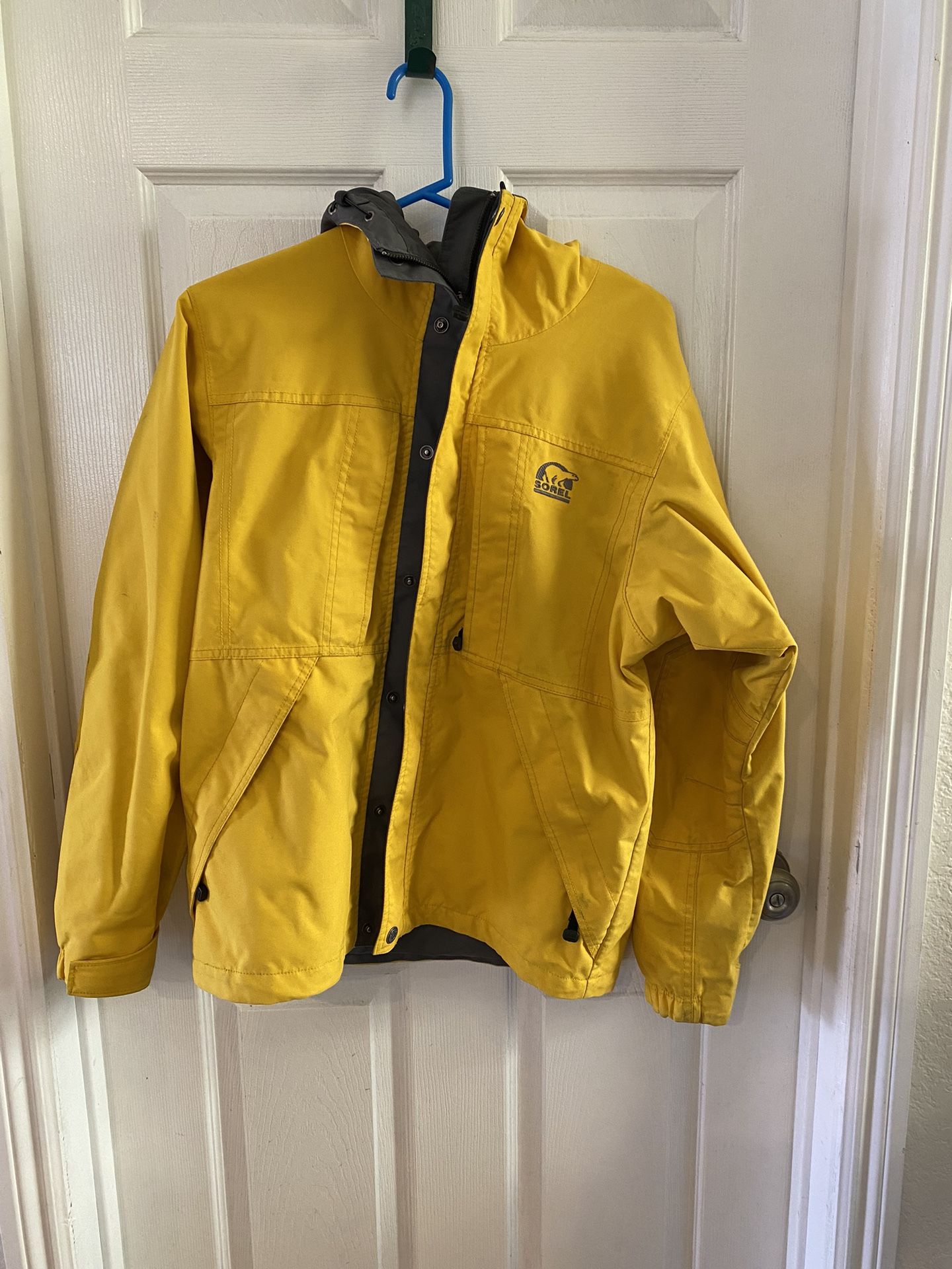Sorel Men Yellow Omni-Tech Waterproof Jacket & Pants Snap Button Combo.