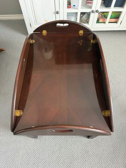 Ethan Allen Mahogany Folding Butler’s Tray Table – Vintage