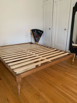 Queen platform bed frame