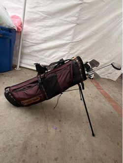 Golf clubs and bag