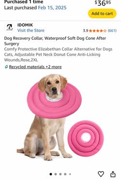 Dog recover collar/cone