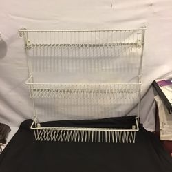 CLOSETMAID  3 Tier Storage Rack White.        18 1/2” X 5”