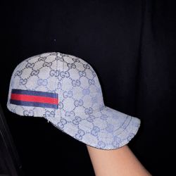 GucciOriginal GG Canvas Baseball Hat With Web 'Beige Blue'